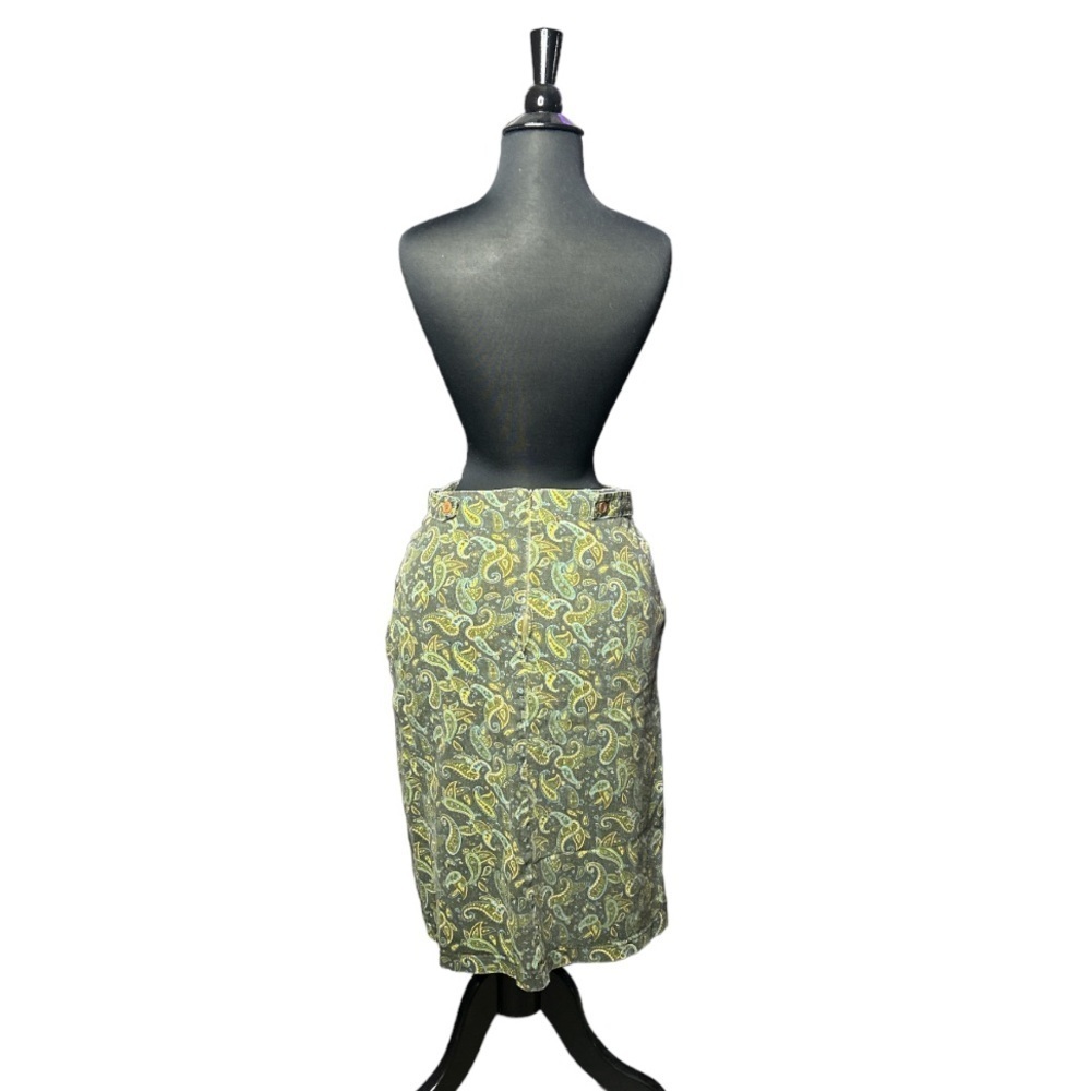 Vintage Denim Paisley Pattern Skirt - Picture 10 of 12